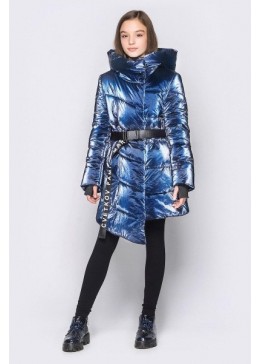 Cvetkov синяя зимняя куртка для девочки Кэсси